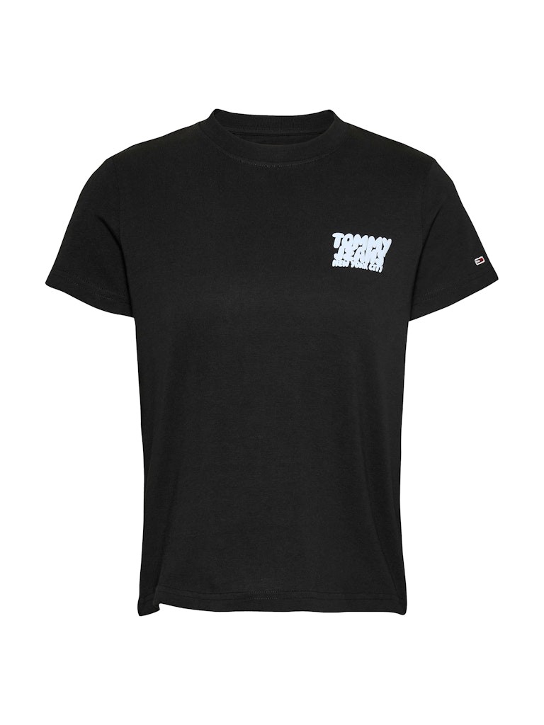 Tommy Hilfiger Rejeneratif Pamuk Siyah Kadın Kısa Kollu T-Shirt - DW0DW21338BDS