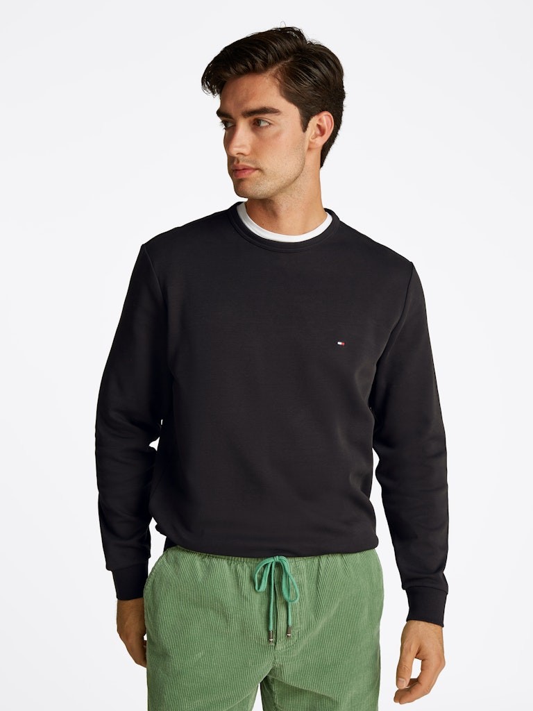 Tommy Hilfiger Erkek Normal Kesim Siyah Sweatshirt - MW0MW37241BDS