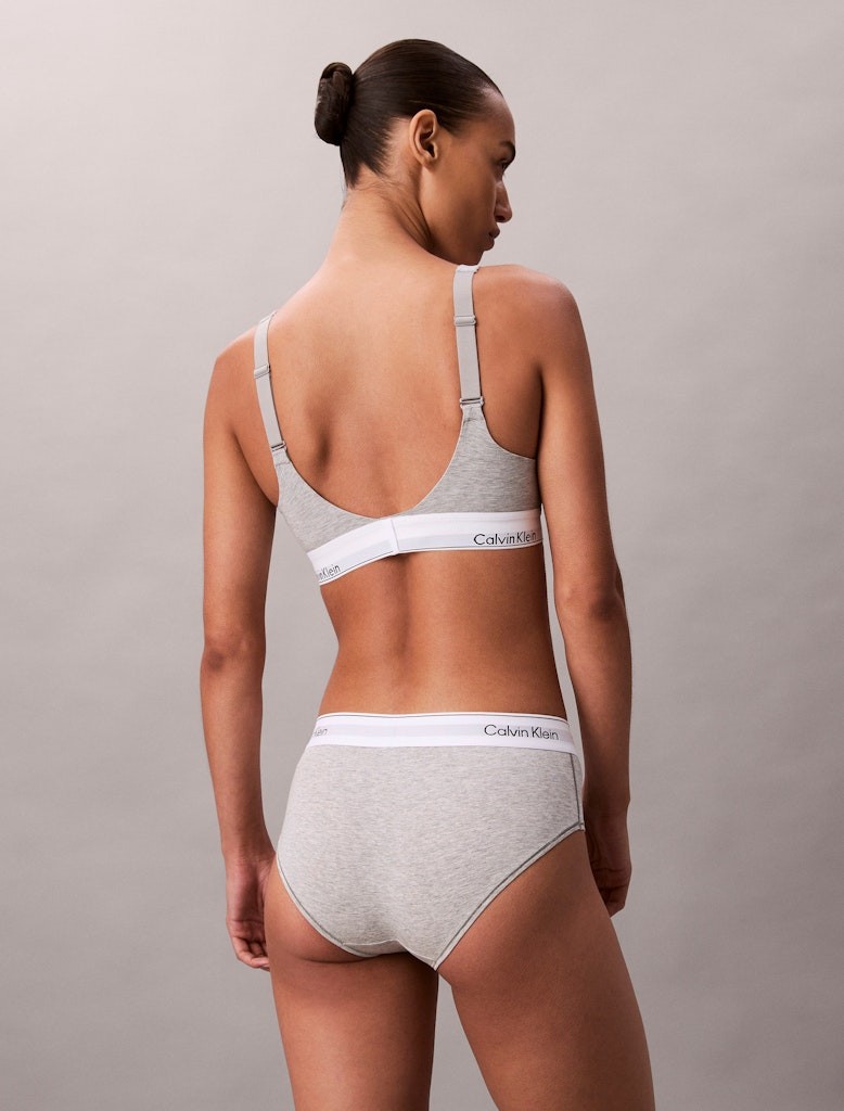 Calvin Klein Kadın Gri Pamuk Spor  Sütyen