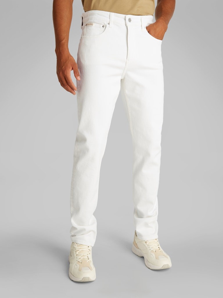 Calvin Klein Denim Beyaz Erkek Slim Taper Jean Pantolon - J30J3275411AA