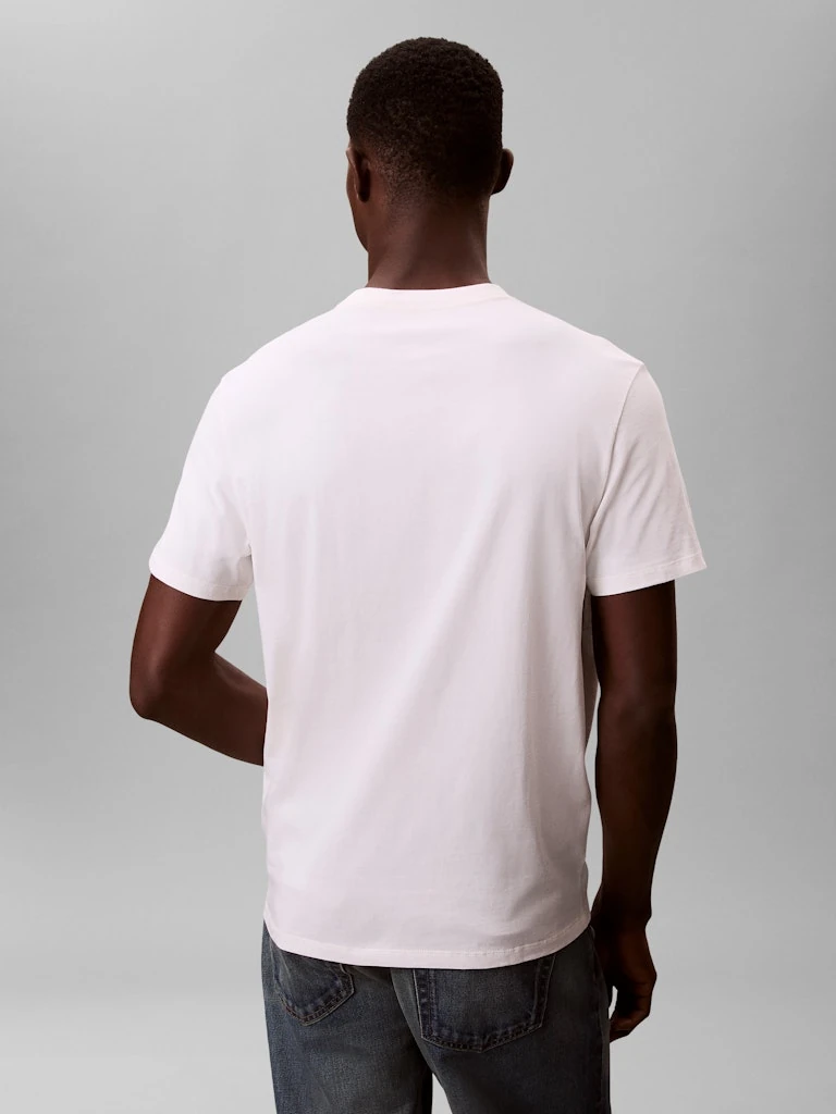 Calvin Klein Erkek Beyaz Pamuk O Yaka Kısa Kolu T-Shirt