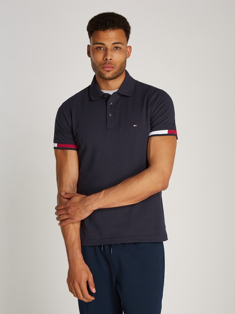 Tommy Hilfiger Erkek Lacivert Polo Yaka T-Shirt - MW0MW37518DW5
