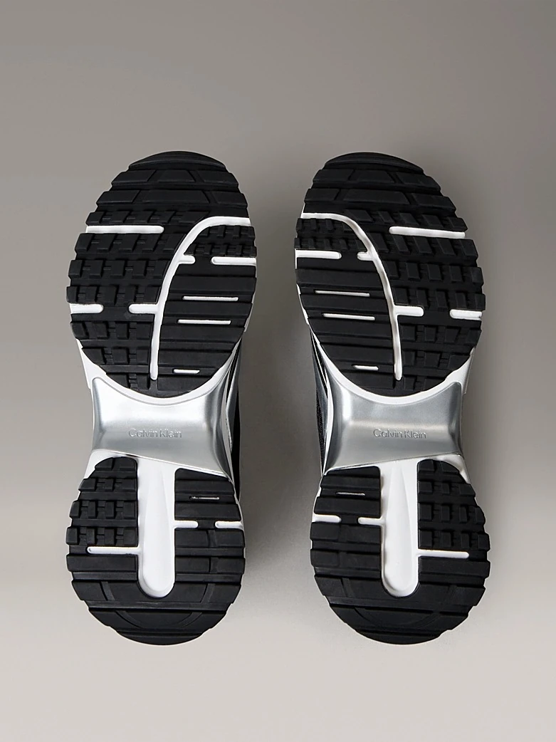 Calvin Klein Erkek Siyah Kalın Taban Runner Sneakers