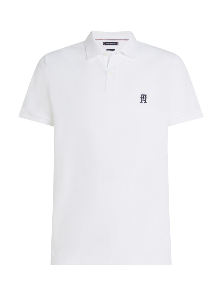 Tommy Hilfiger Organik Pamuk Beyaz Erkek Kısa Kollu Düğmeli Polo Yaka T-Shirt - MW0MW33167YBR