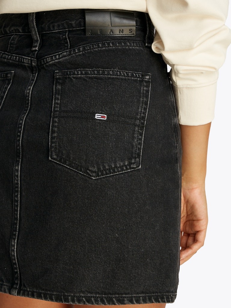 Tommy Hilfiger Denim Siyah Kadın Düz Etek - DW0DW212751BZ