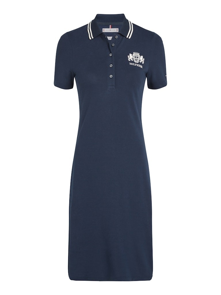Tommy Hilfiger Pamuk Lacivert Kadın Kısa Kollu Polo Elbise - WW0WW43841C1G