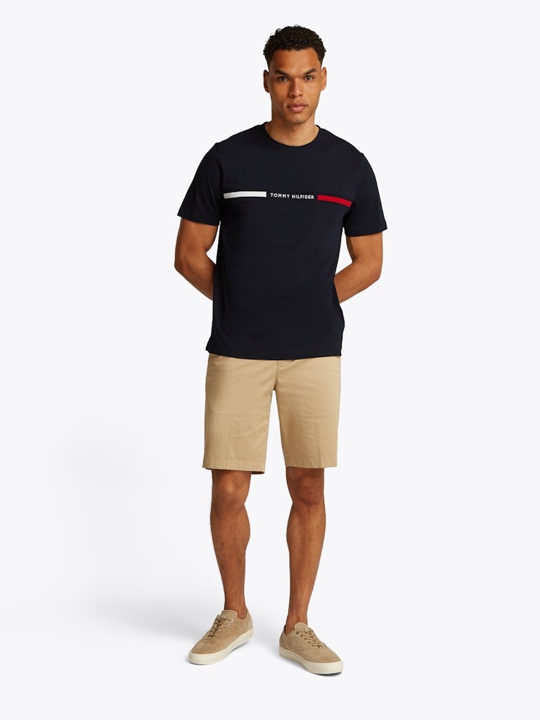 Tommy Hilfiger Rejeneratif Pamuk Lacivert Erkek Kısa Kollu T-Shirt - MW0MW36498DW5