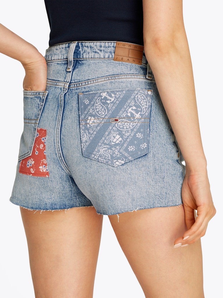 Tommy Hilfiger Denim Mavi Kadın 5 Cep Şort - DW0DW200871AB
