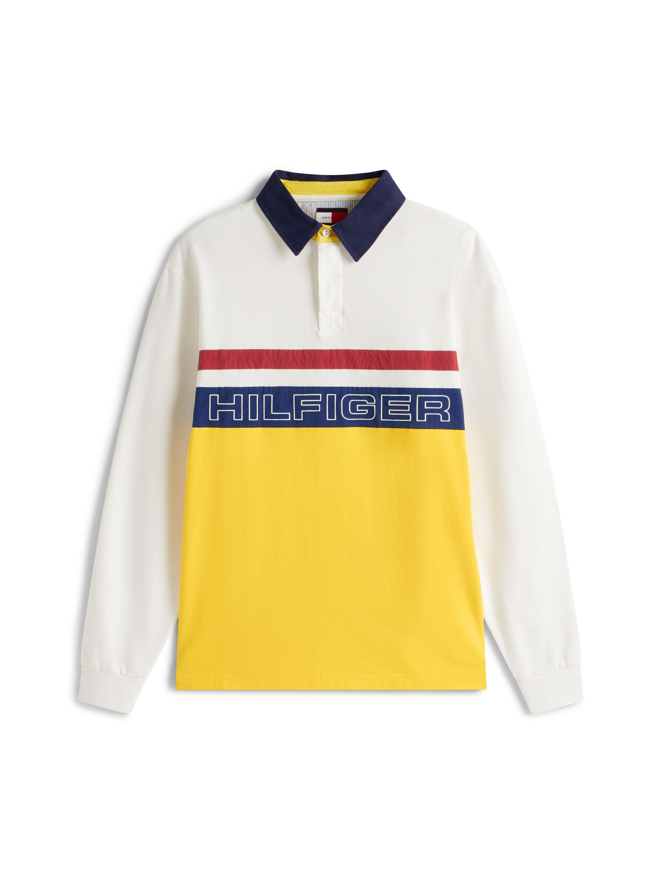 Tommy Hilfiger Organik Pamuk Sarı Unisex Polo Yaka Yelkenci Sweatshirts - MN0MN00018ZH1