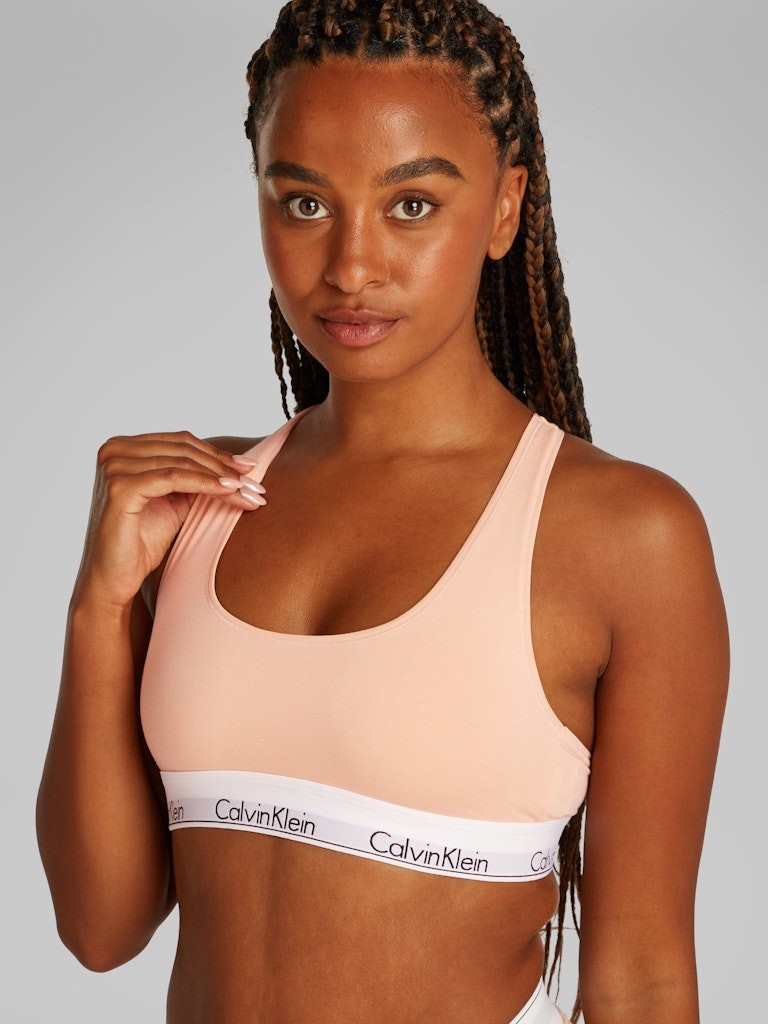 Calvin Klein Modal Pembe Kadın Yüzücü Bralet - 0000F3785E5KD