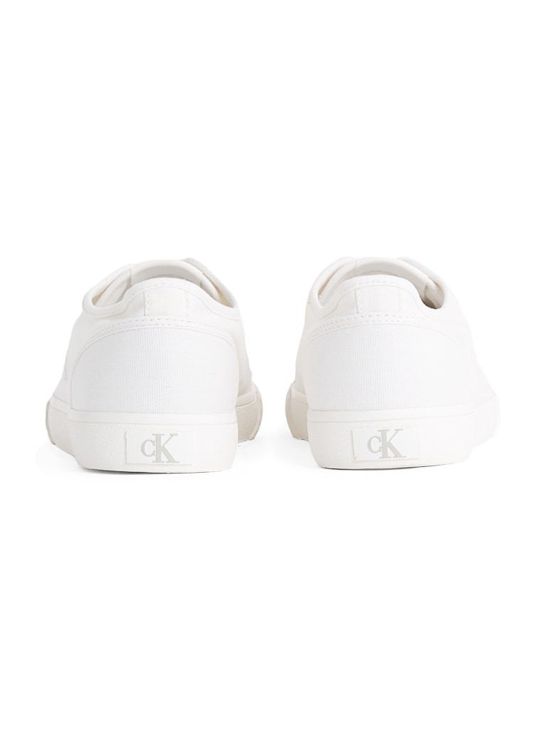 Calvin Klein Pamuk Beyaz Erkek Kısa Taban Sneakers - YM0YM012090K4