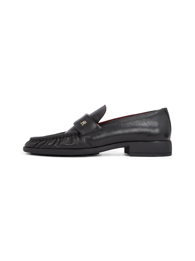 Tommy Hilfiger Soft Nappa Pleated Toe Kadın Siyah Günlük Ayakkabı - FW0FW08362BDS
