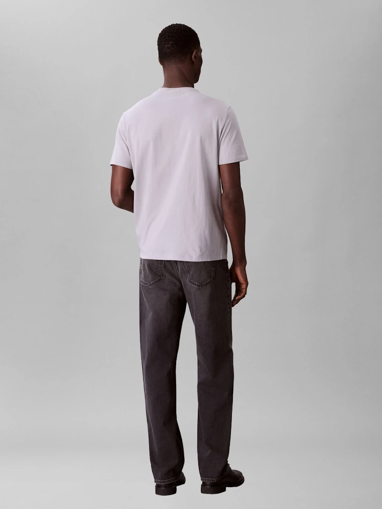 Calvin Klein Erkek Gri Pamuk O Yaka Kısa Kolu T-Shirt