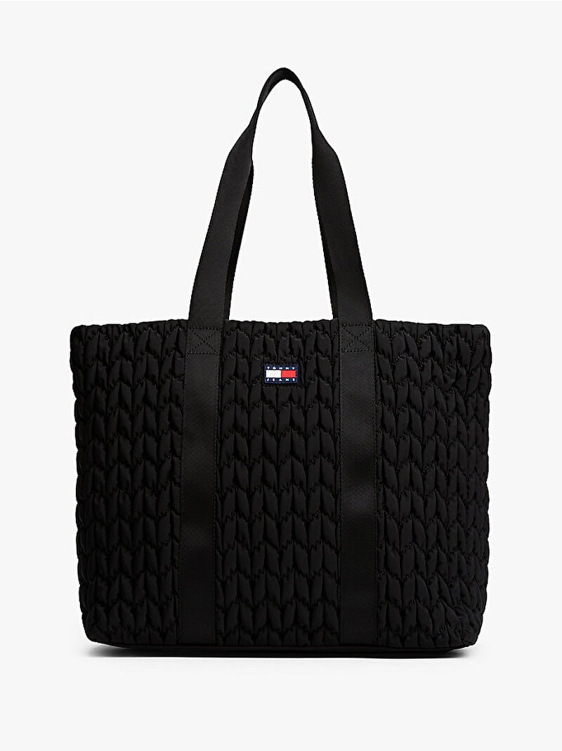 Tommy Hilfiger Kadın Urban Quilted Tote Siyah Çanta