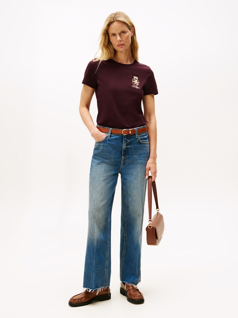 Tommy Hilfiger Kadın Bordo Uzun Kollu T-Shirt