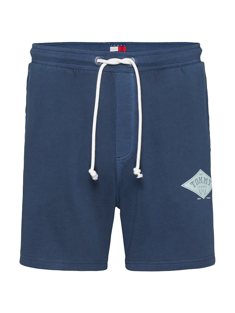 Tommy Hilfiger Rejeneratif Pamuk Mavi Erkek Sweat Şort - DM0DM20936C1G