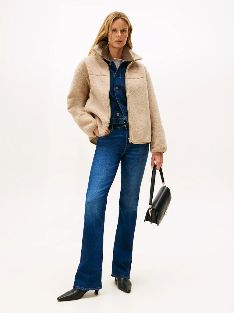 Tommy Hilfiger Kadın Vizon Teddy Mont