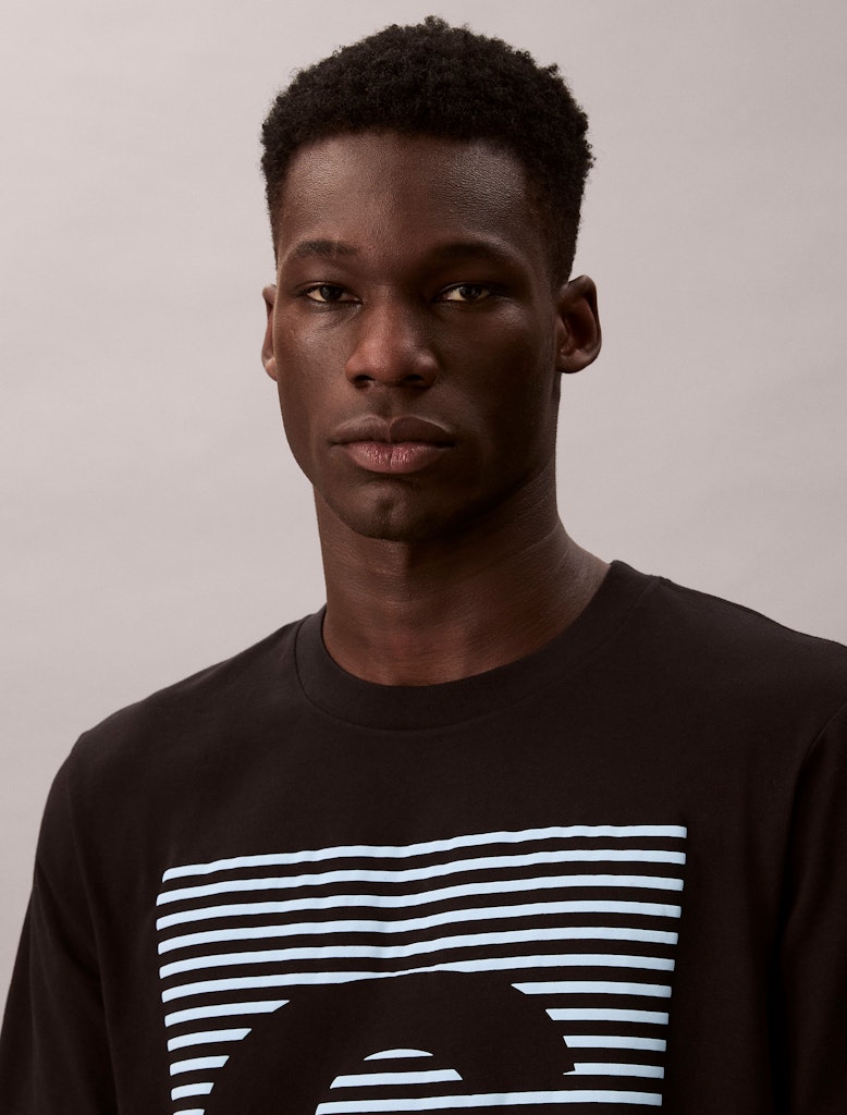 Calvin Klein Erkek Siyah  O Yaka  T-Shirt