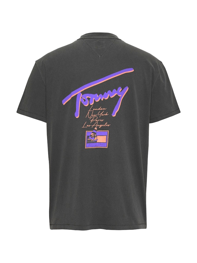 Tommy Hilfiger Rejeneratif Pamuk Siyah Erkek Kısa Kollu T-Shirt - DM0DM20768BDS