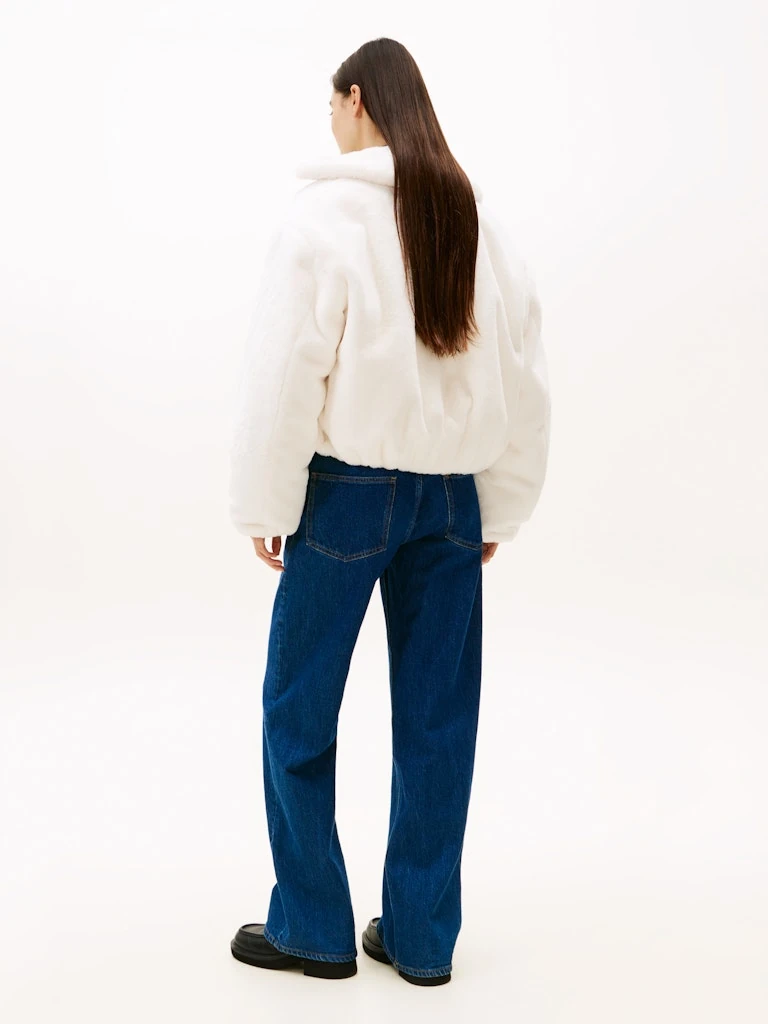 Tommy Hilfiger Kadın Ekru  Bomber  Mont