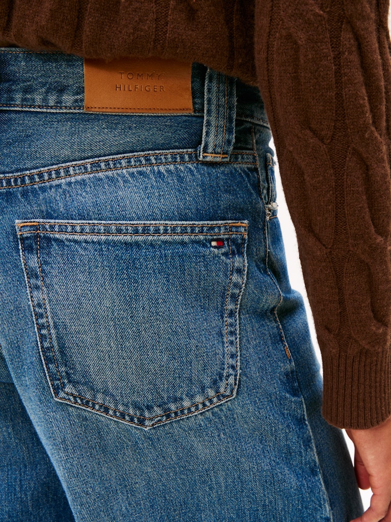 Tommy Hilfiger Kadın Mavi Rahat Kesim 70's Jean Pantolon