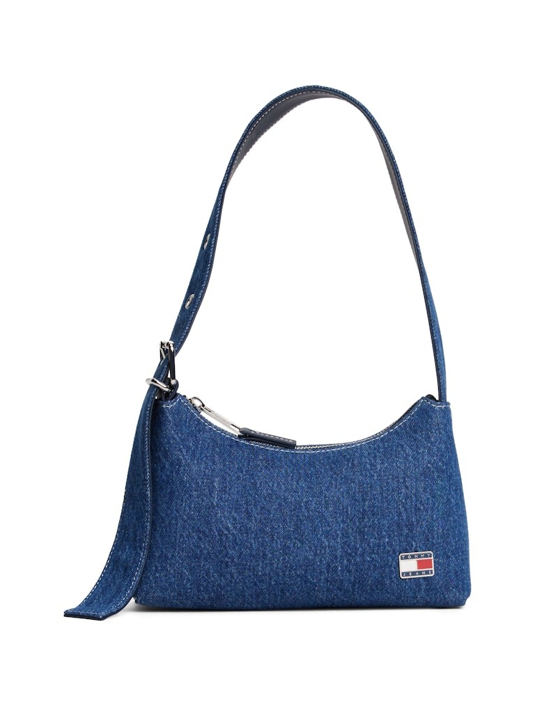 Tommy Hilfiger Kadın Mavi Denim Omuz El Çantası