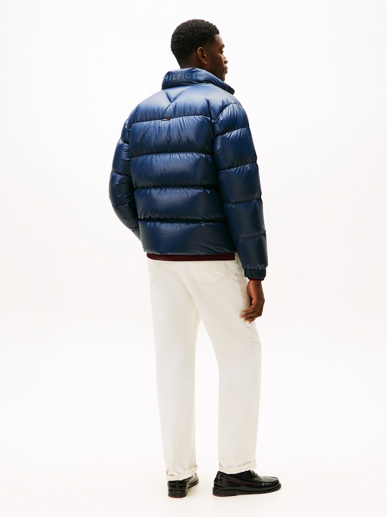 Tommy Hilfiger Erkek Kaz Tüyü Lacivert Puffer Mont