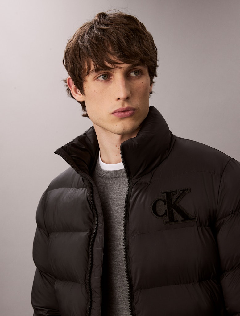Calvin Klein Erkek Siyah Puffer Mont