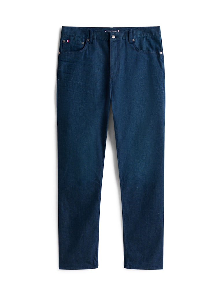 Tommy Hilfiger Erkek Mavi  Düz Kesim Denton Jean Pantolon