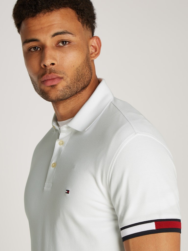 Tommy Hilfiger Erkek Beyaz Polo Yaka T-Shirt