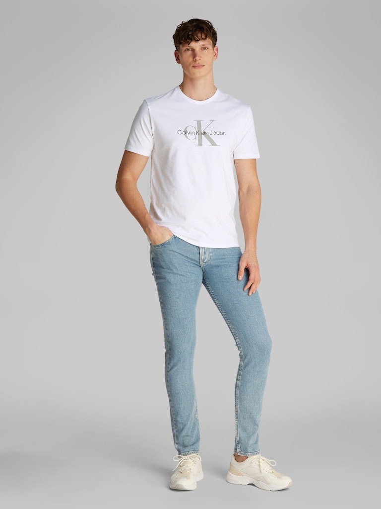 Calvin Klein Rejeneratif Pamuk Beyaz Erkek Kısa Kollu T-Shirt