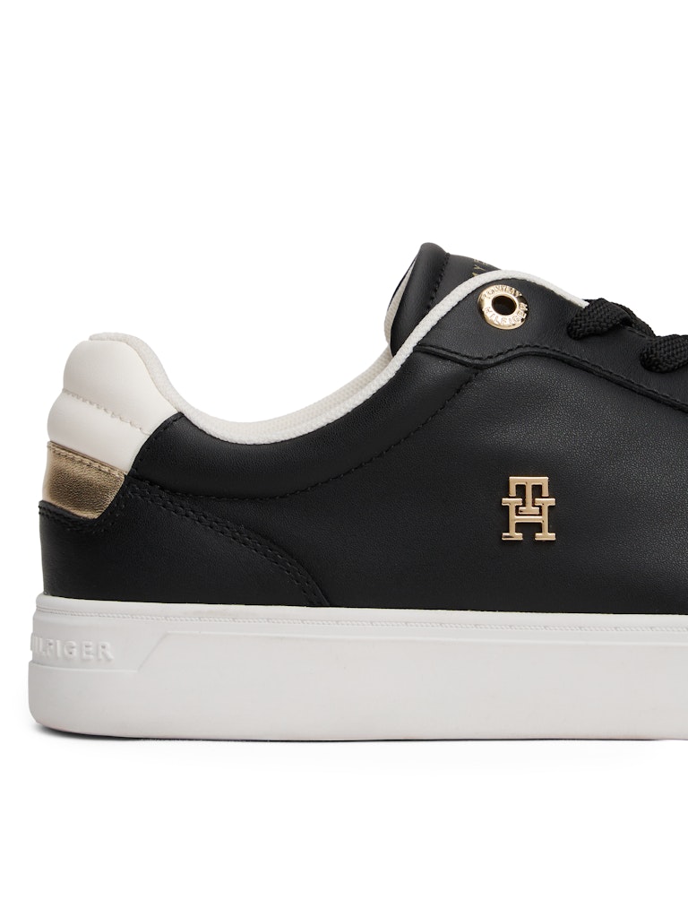 Tommy Hilfiger Kadın Siyah Kısa Taban Court Sneakers