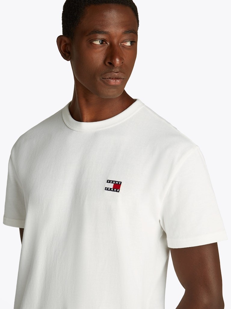 Tommy Hilfiger Rejeneratif Pamuk Beyaz Erkek Kısa Kollu T-Shirt - DM0DM20322YBL