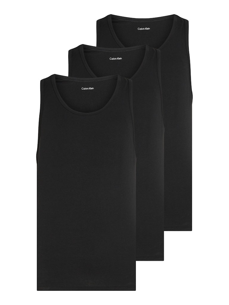 Calvin Klein Pamuk Siyah Erkek Atlet 3 lü Paket T-Shirt - LV00NB4184UB1