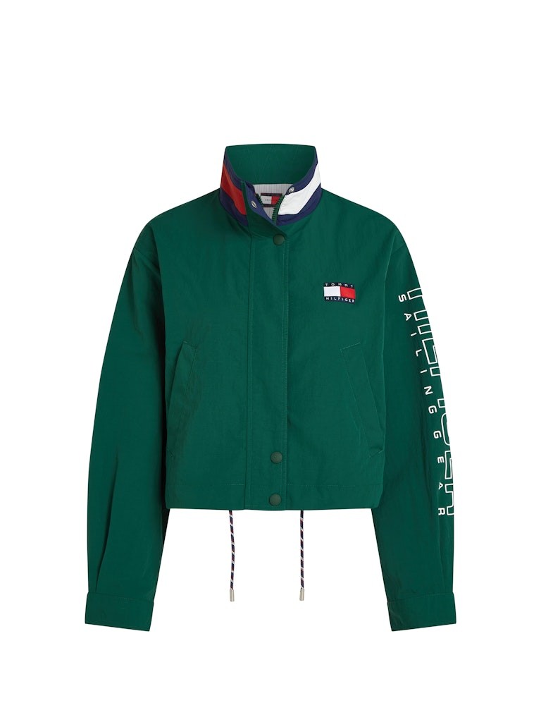 Tommy Hilfiger Poliamid Yeşil Kadın Yelkenci Ceket - WW0WW45934L6K