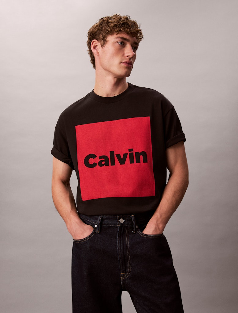 Calvin Klein Erkek Siyah  O Yaka Logolu T-Shirt
