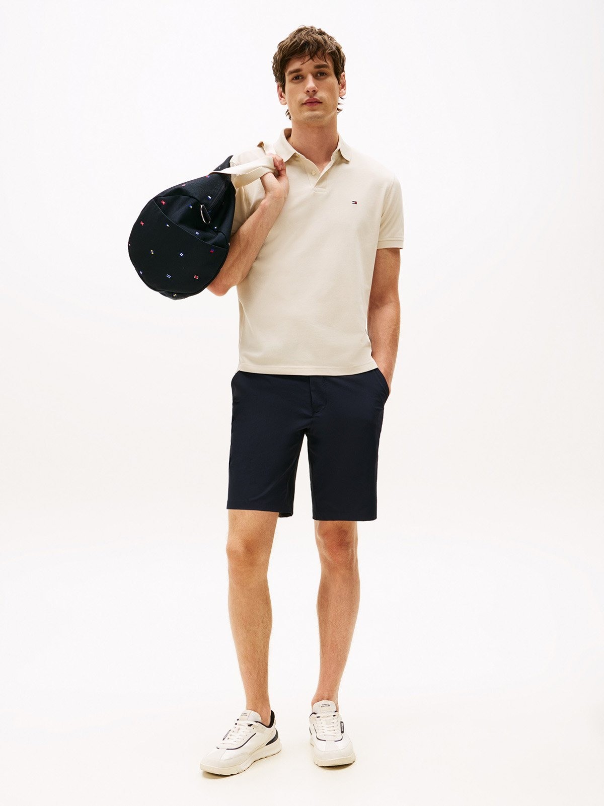 Tommy Hilfiger Erkek Bej Düğmeli Polo Yaka T Shirt - MW0MW17770ACG
