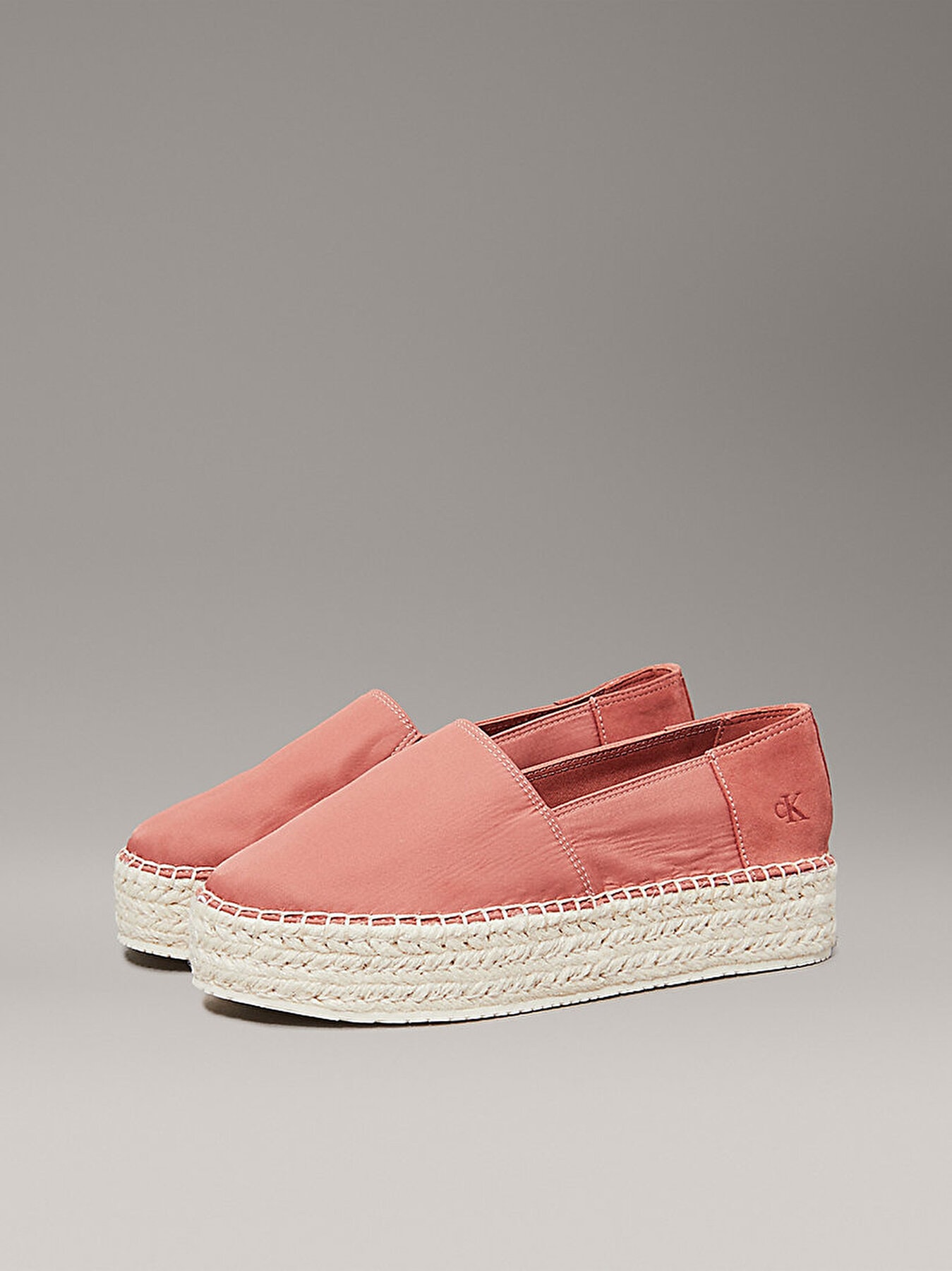 Calvin Klein Kadın Flatform Pembe Espadril Ayakkabı