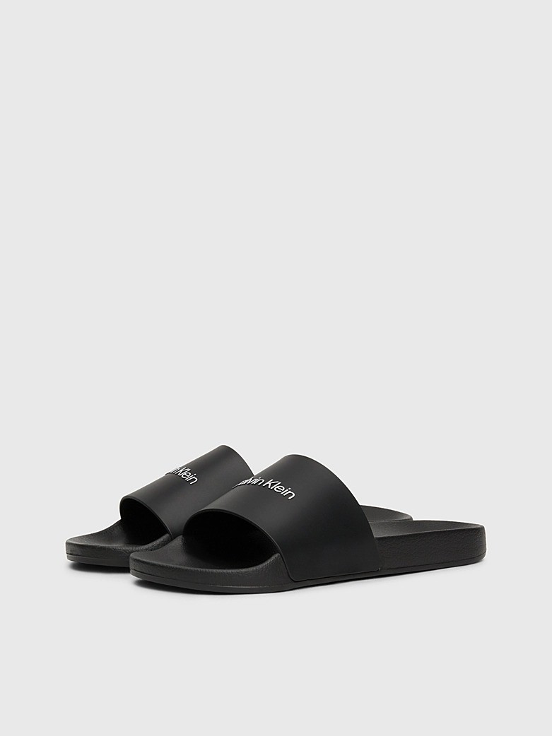Calvin Klein Siyah Erkek Tek Bantlı Terlik - HM0HM00455BEH