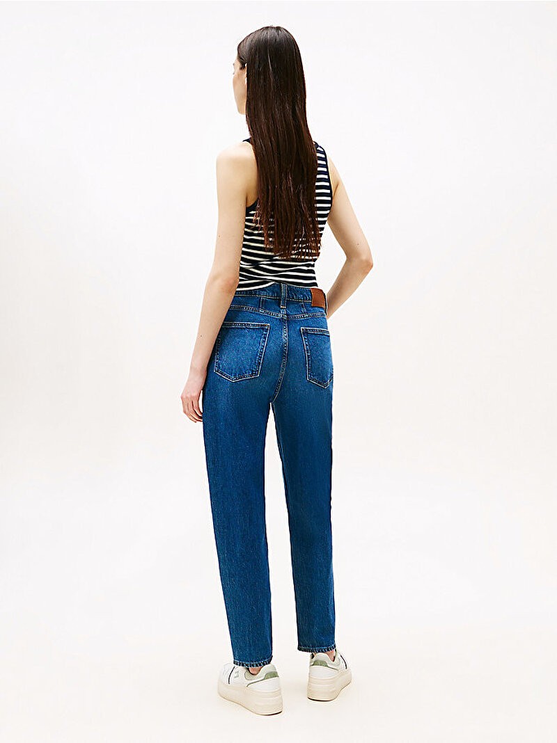 Tommy Hilfiger Denim Mavi Kadın Tapered Mom Jean Pantolon