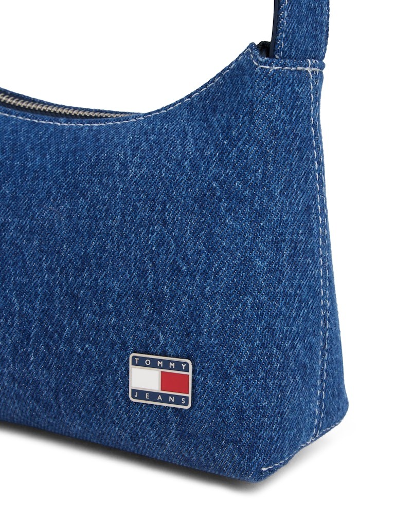 Tommy Hilfiger Kadın Mavi Denim Omuz El Çantası