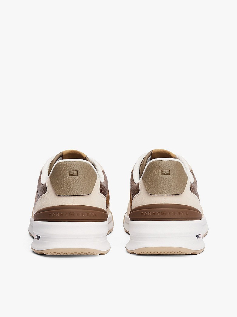 Tommy Hilfiger Bej Erkek Kısa Taban Sneakers - FM0FM05328ACI