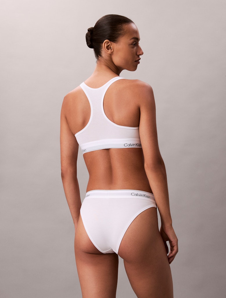 Calvin Klein Kadın Beyaz Pamuk Spor  Sütyen