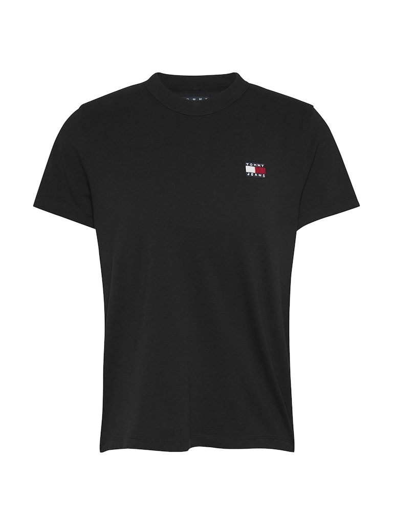 Tommy Hilfiger Rejeneratif Pamuk Siyah Kadın Kısa Kollu T-Shirt - DW0DW20153BDS