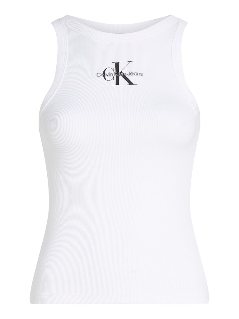 Calvin Klein Rejeneratif Pamuk Beyaz Kadın Kolsuz T-shirt - J20J225301YAA