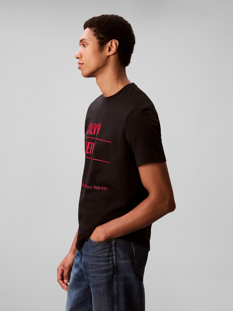 Calvin Klein Erkek Siyah O Yaka T-Shirt