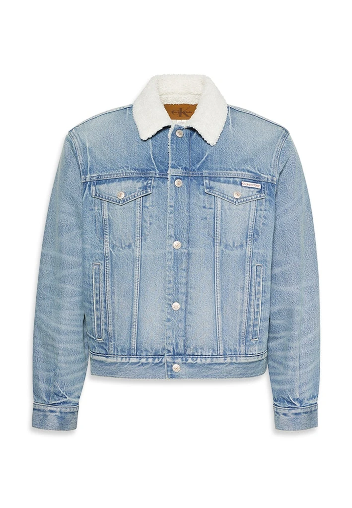 Calvin Klein Erkek Mavi Denim Kot Mont