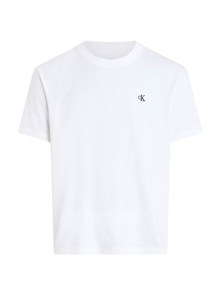 Calvin Klein Rejeneratif Pamuk Beyaz Erkek Kısa Kollu T-Shirt - J30J327473YAF