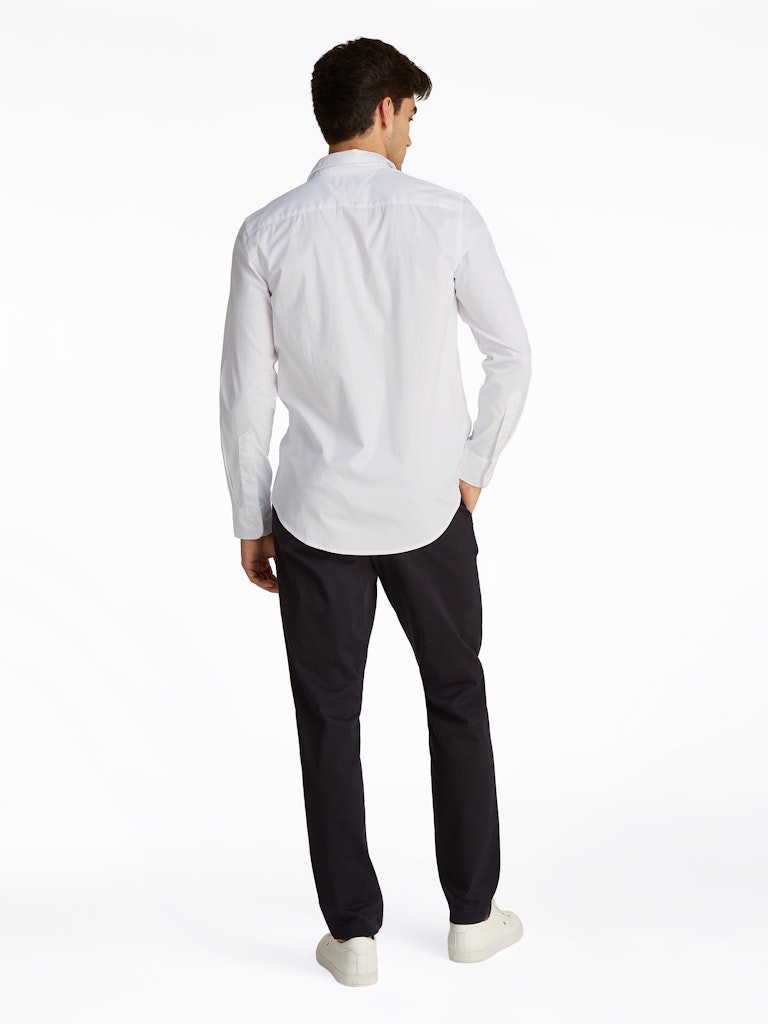 Tommy Hilfiger Poplin Beyaz Erkek Uzun Kollu Gömlek - MW0MW38137YCF