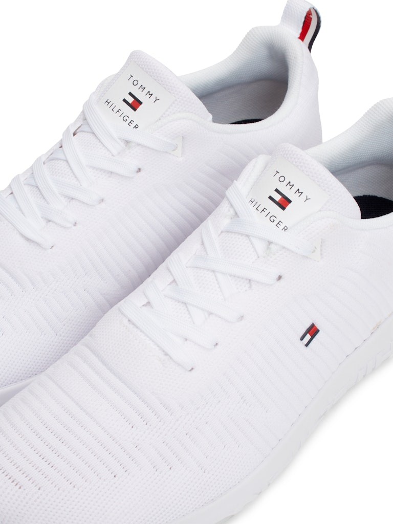 Tommy Hilfiger Deri Beyaz Erkek Kısa Taban Sneakers